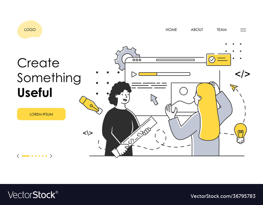 Website and app design development concept vector image Website and app design development concept