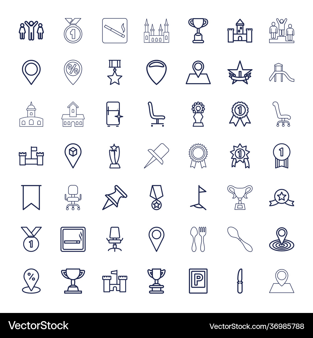 49 place icons Royalty Free Vector Image - VectorStock