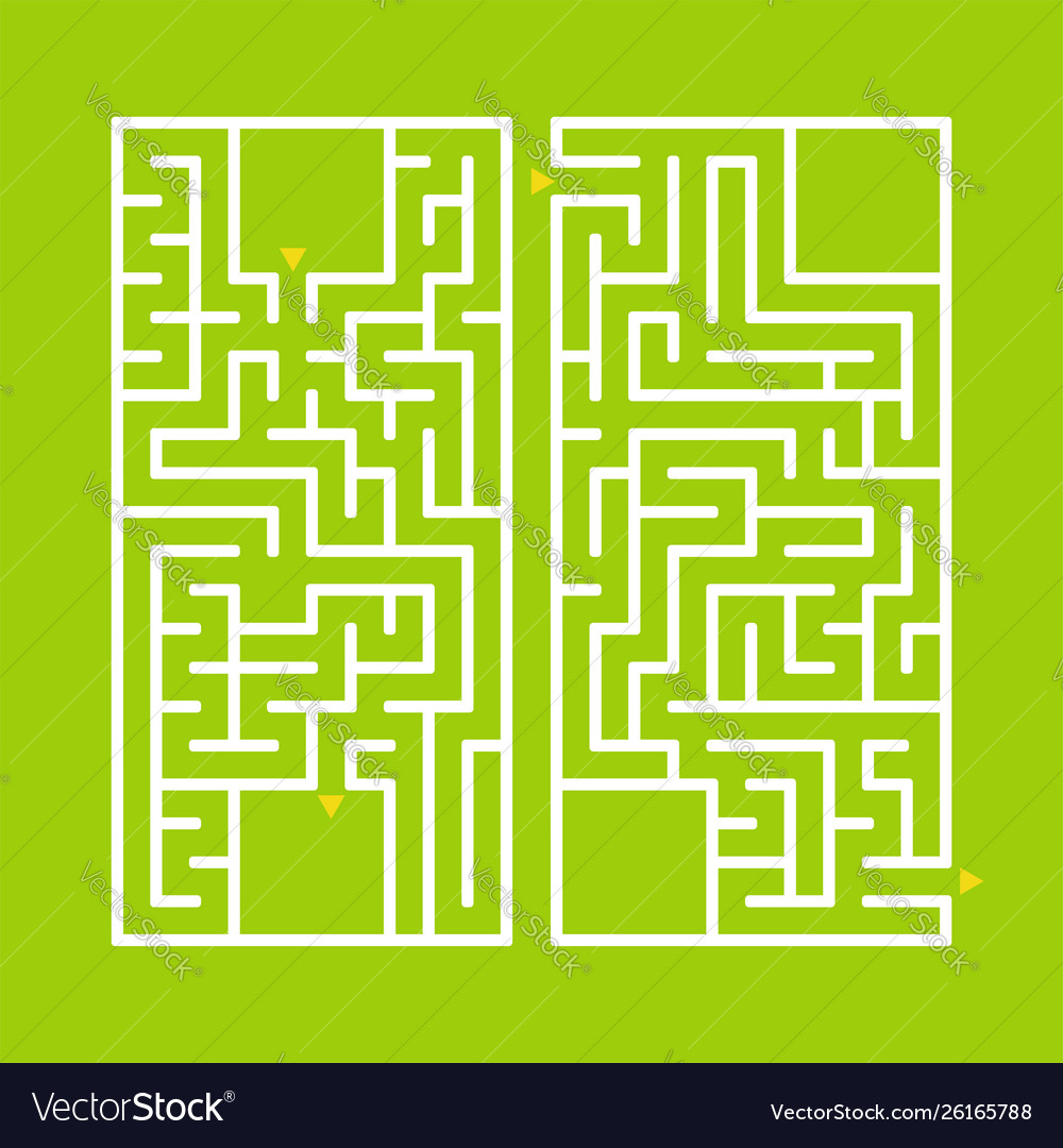 A set two rectangular labyrinths simple flat vector image A set two rectangular labyrinths simple flat