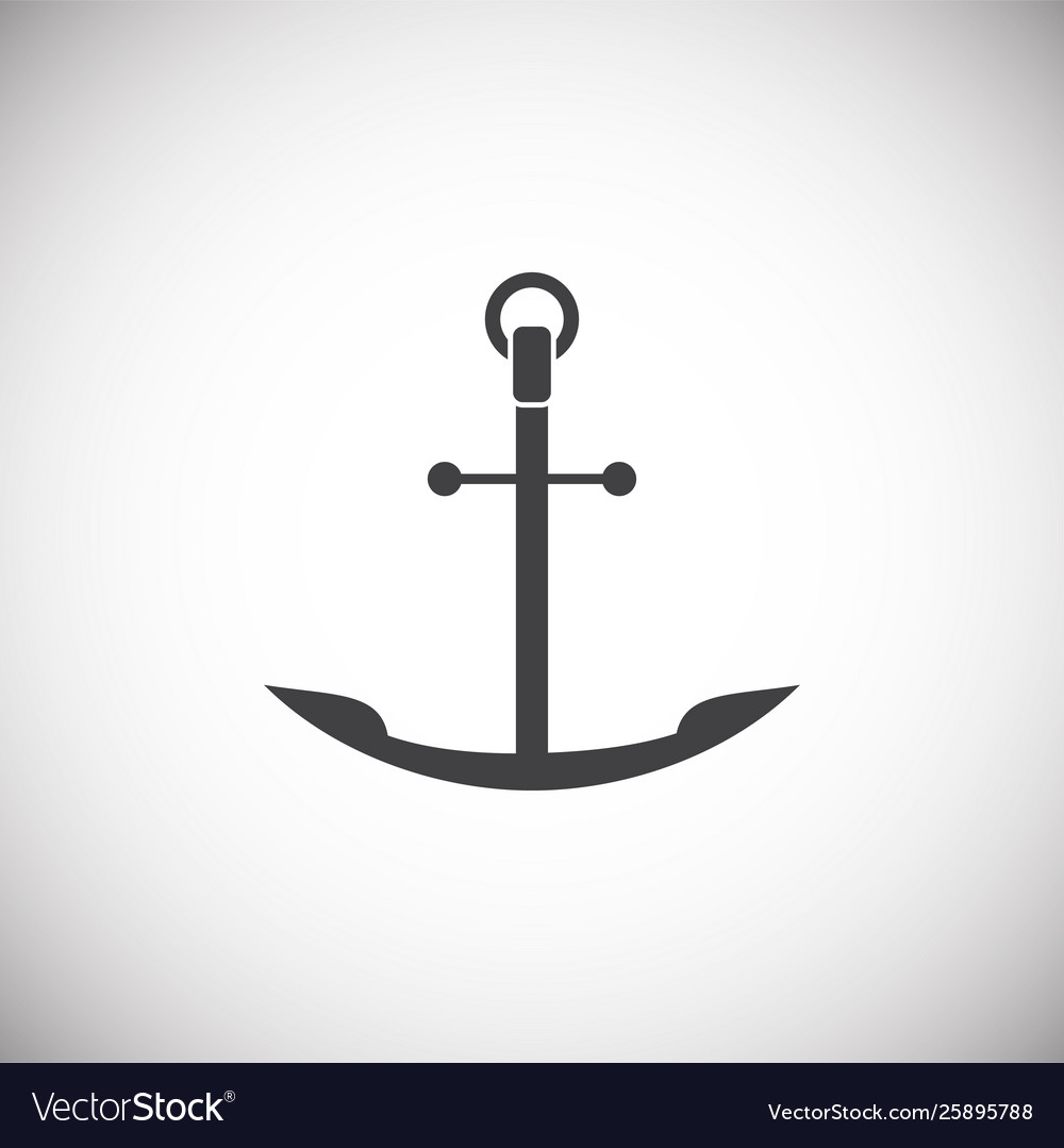 Anchor icon on background for graphic and web vector image Anchor icon on background for graphic and web