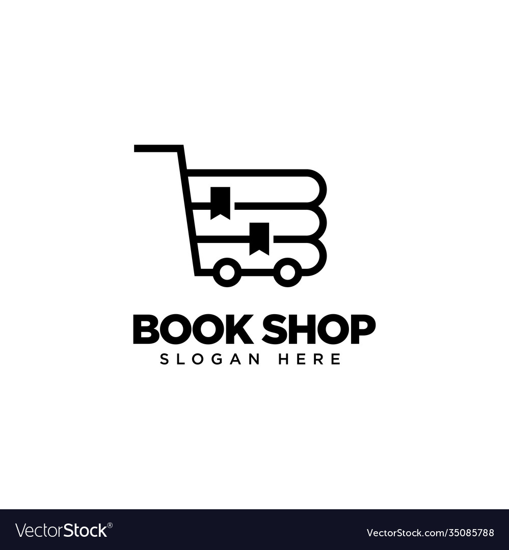 Book Shop Logo Design Template Royalty Free Vector Image