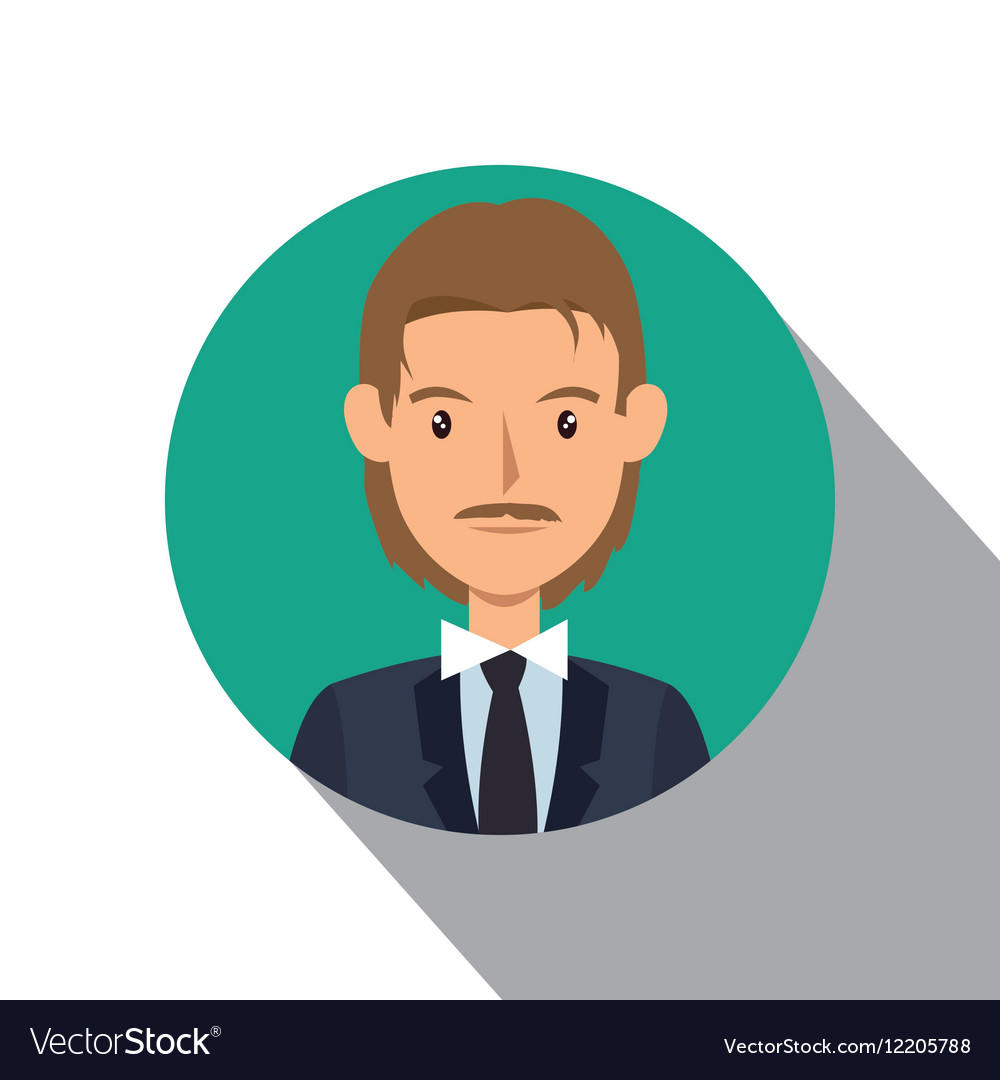 Businessman Character Avatar Icon Royalty Free Vector Image