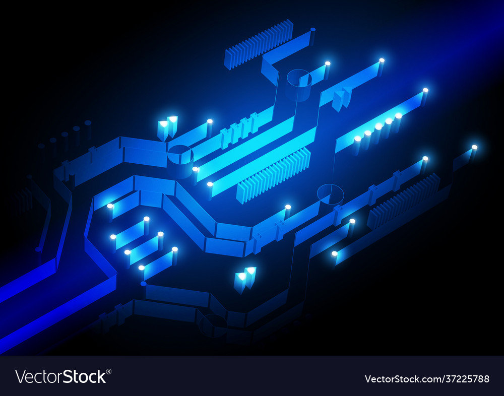 Circuit technology background with hi-tech digital vector image Circuit technology background with hi-tech digital