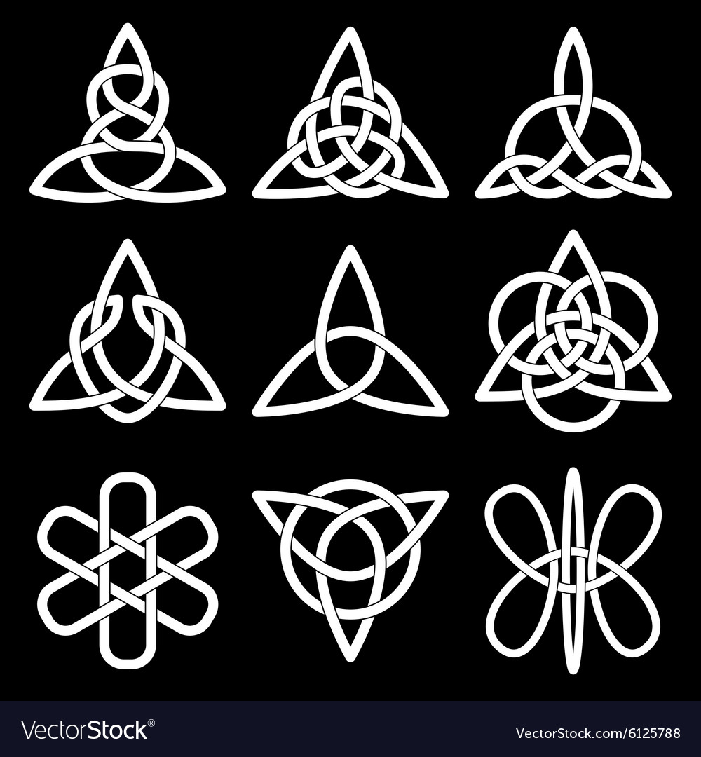Collection celtic knots Royalty Free Vector Image