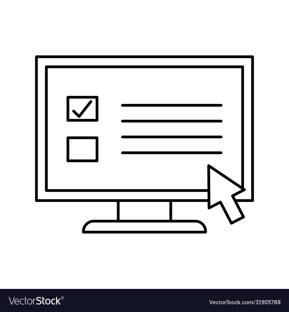 Computer with cursor arrow silhouette style icon