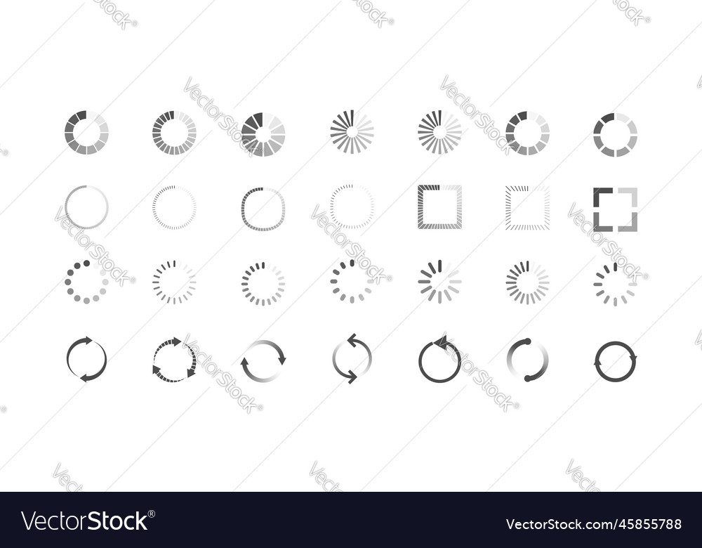 Download sign set load icons system Royalty Free Vector
