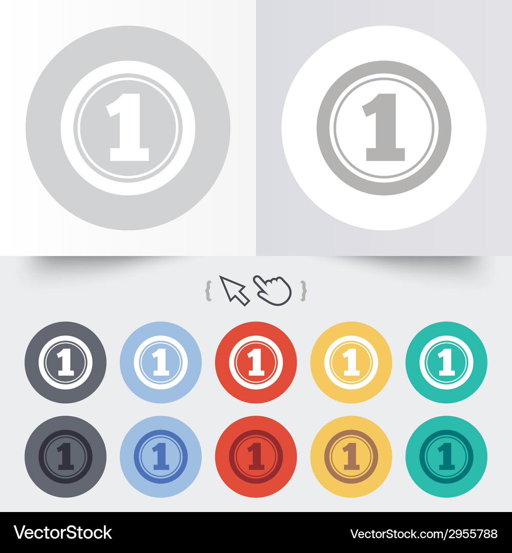 First place award sign winner symbol Royalty Free Vector