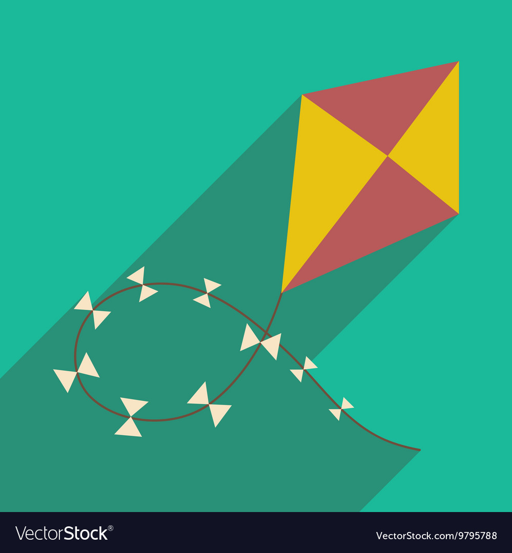 Flat with shadow icon and mobile application kite