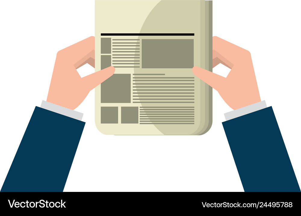 Hands with paper document Royalty Free Vector Image