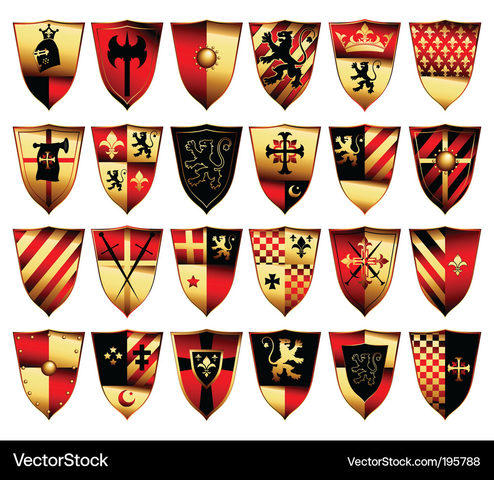 Medieval set Royalty Free Vector Image - VectorStock