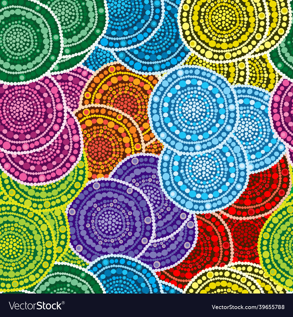 Orinetal seamless pattern with round shapes made vector image Orinetal seamless pattern with round shapes made