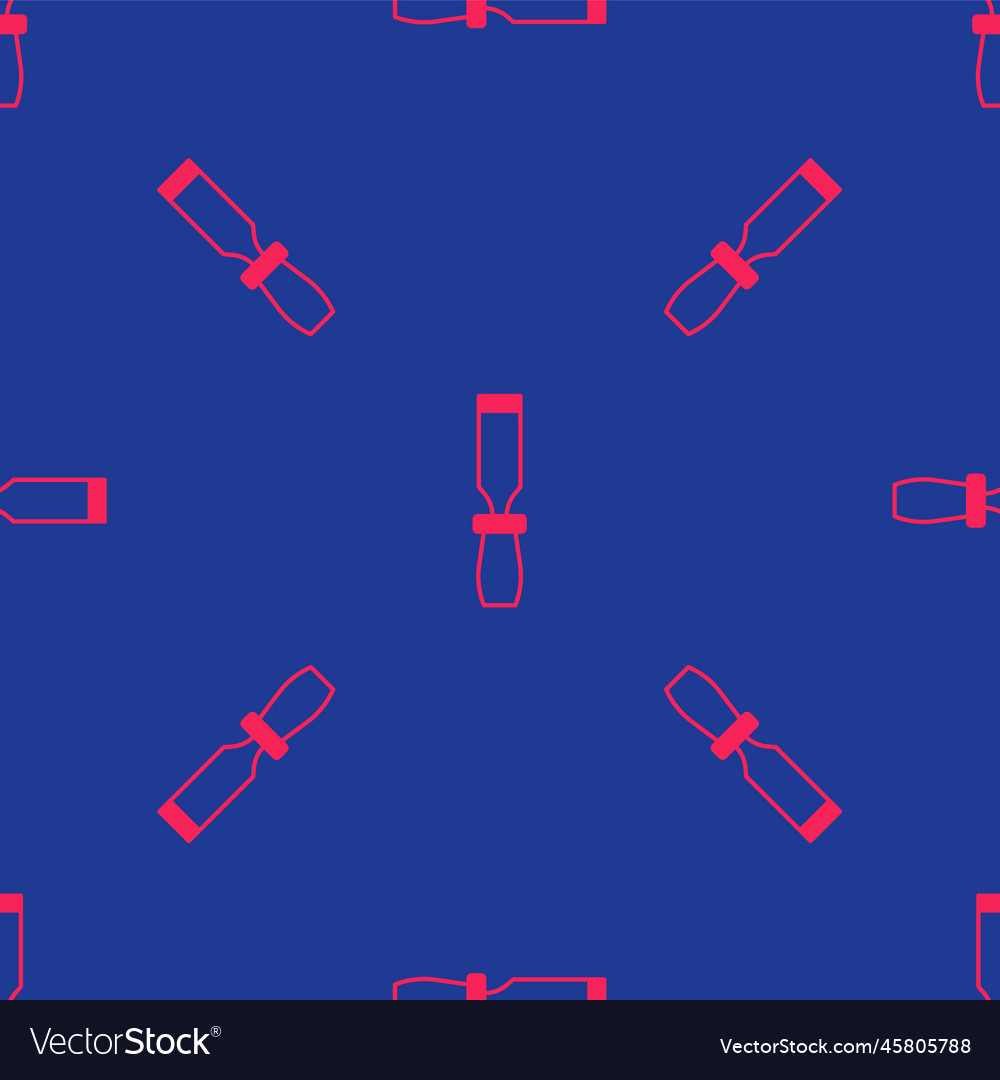 Red rasp metal file icon isolated seamless pattern