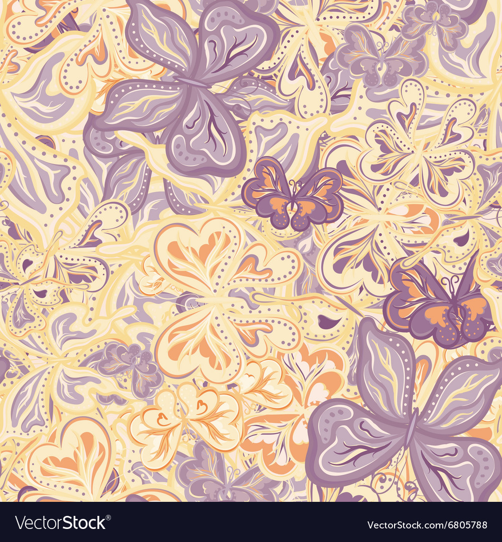 Seamless pattern with butterflies