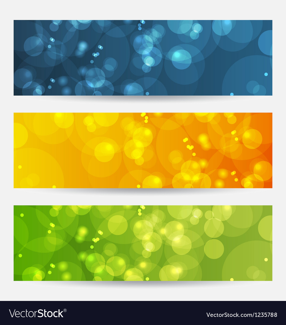 Set of abstract backgrounds with bokeh effect