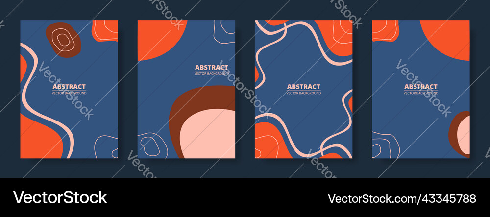 Set of creative covers in modern design style Vector Image