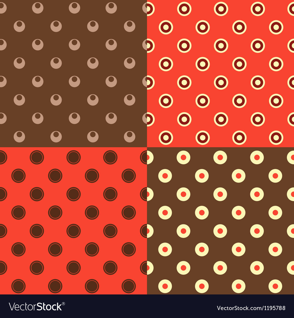 Set of polka dot patterns