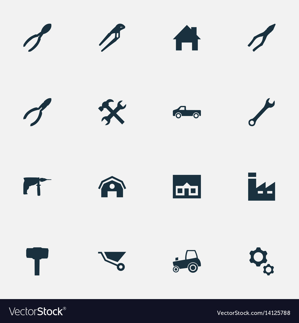 Set of simple axe icons