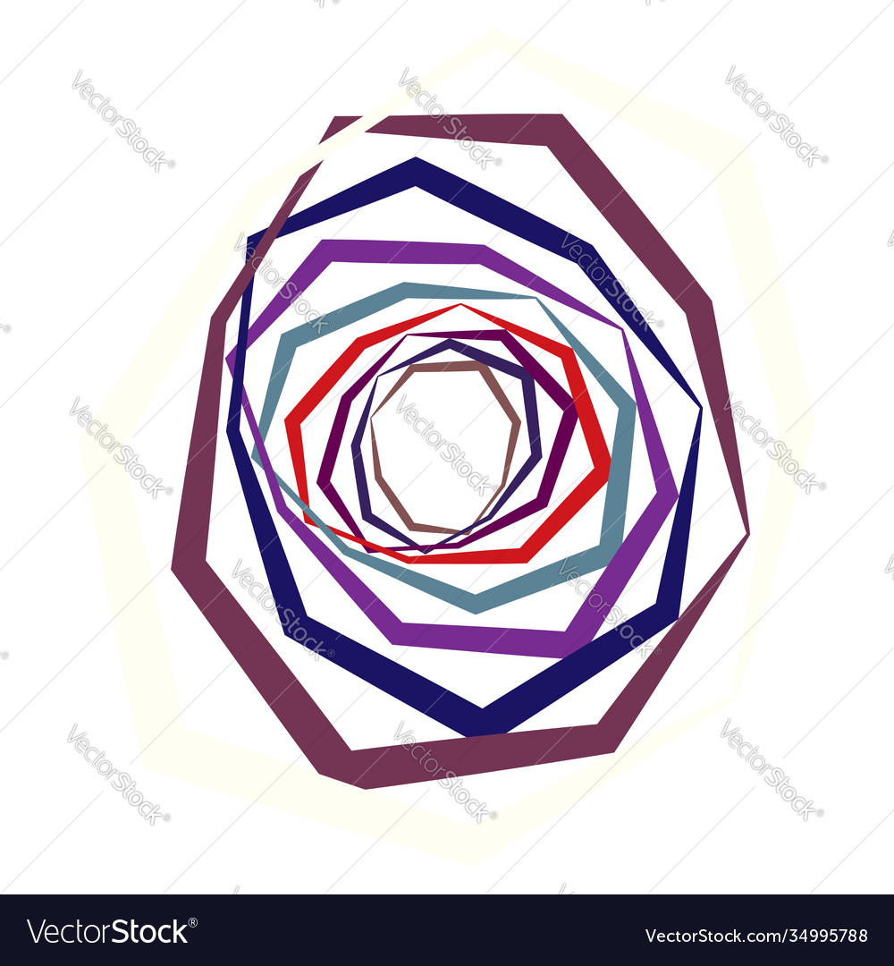 Spiral swirl twirl element set abstract