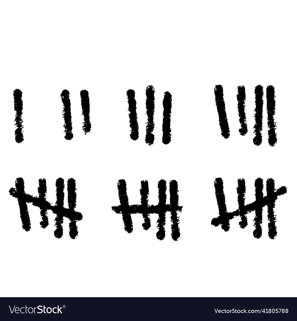 Tally marks prison sticks lines counter vector image Tally marks prison sticks lines counter