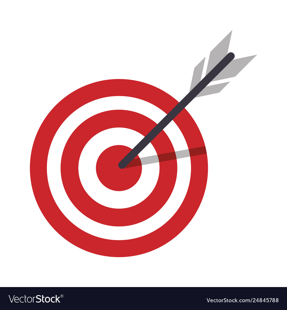 Target dartboard symbol isolated Royalty Free Vector Image