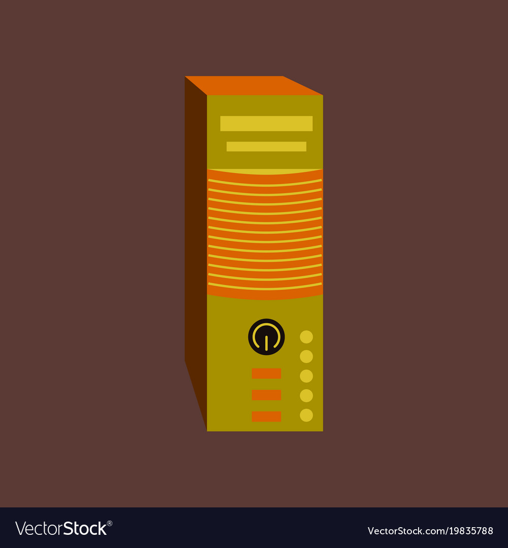 Technology gadget in flat design computer