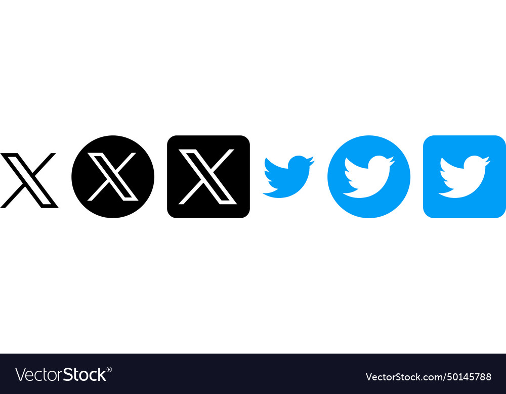 Twitter x logo isolated new Royalty Free Vector Image