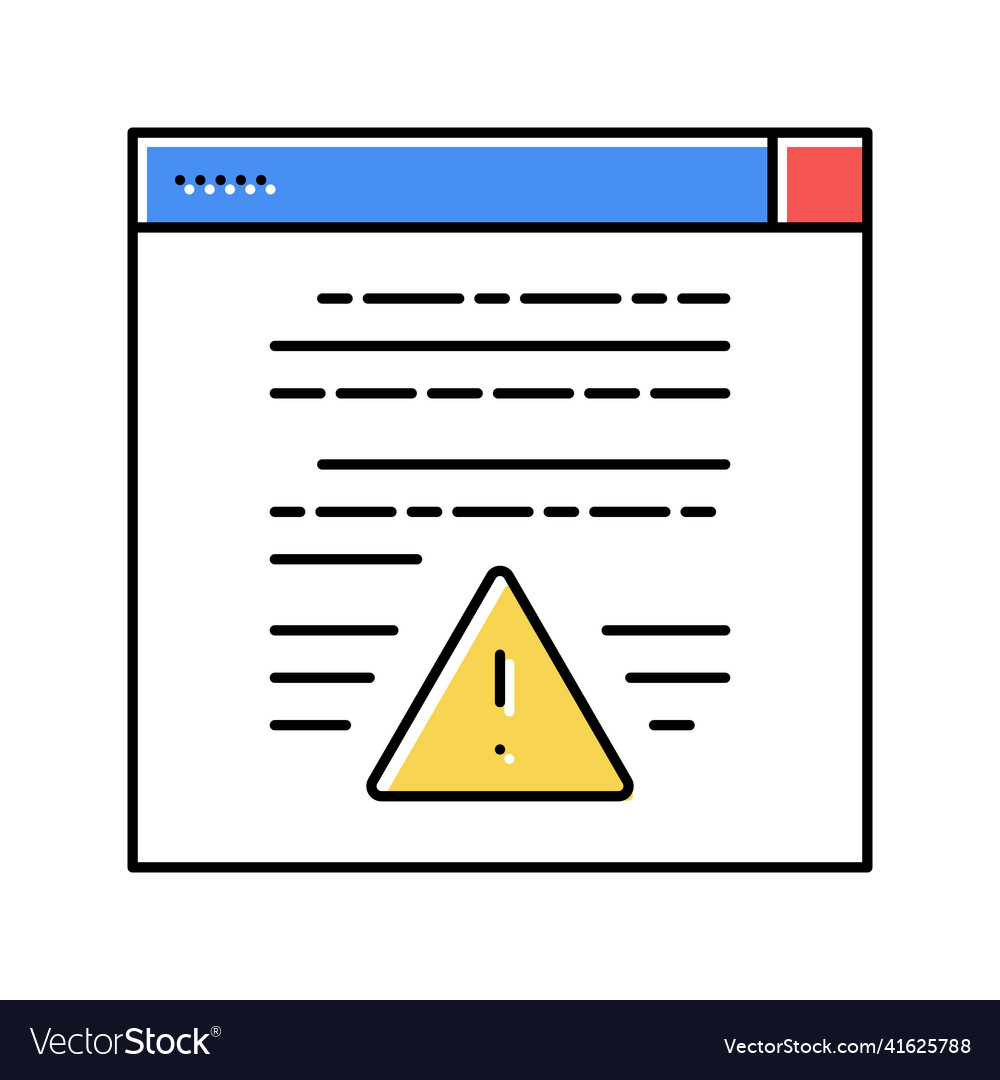 Web site with virus color icon
