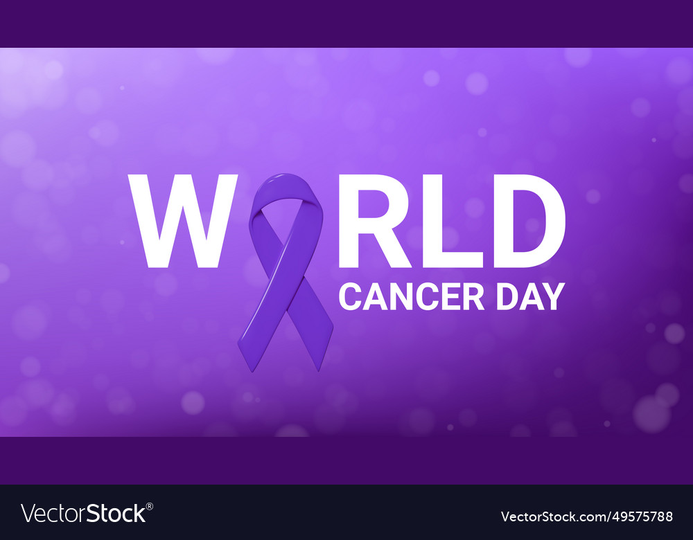 World cancer day banner Royalty Free Vector Image