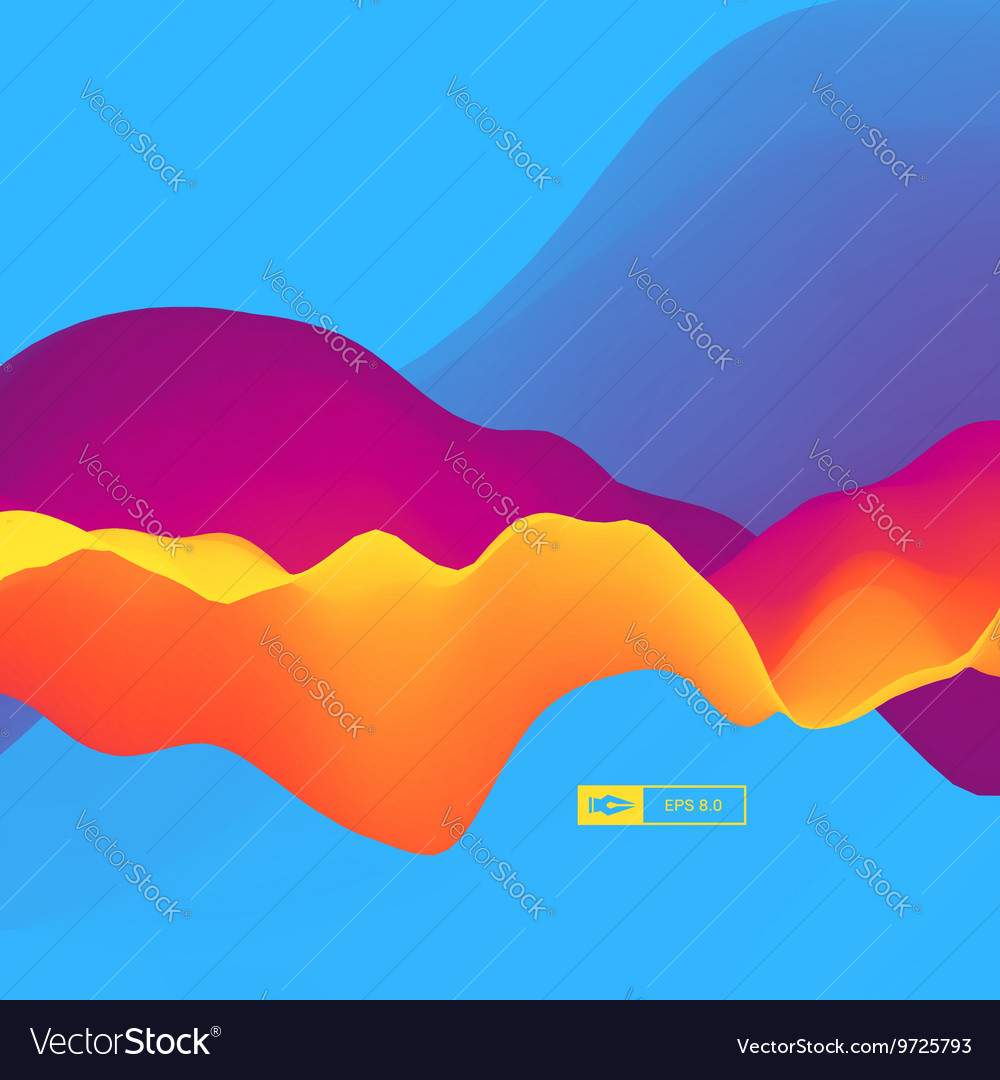 3d wavy background dynamic effect abstract design