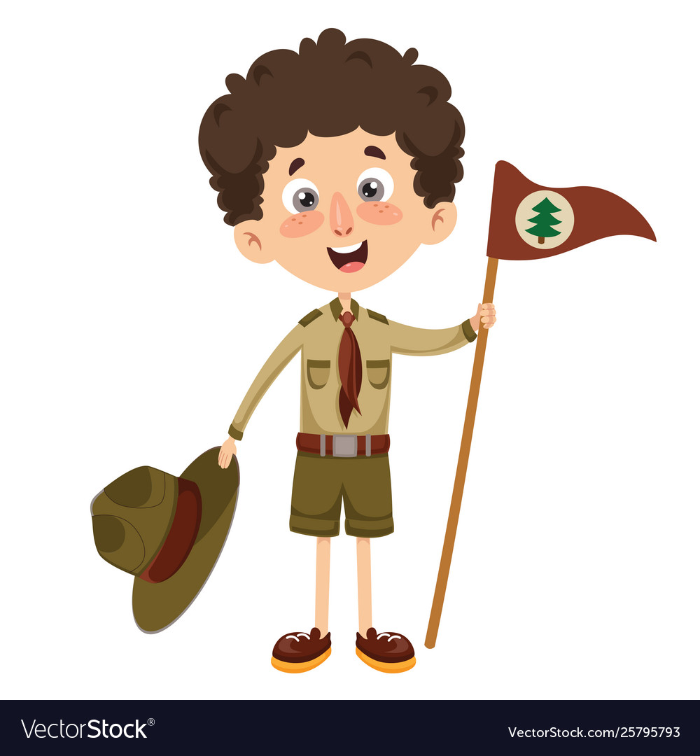 A scout kid Royalty Free Vector Image - VectorStock