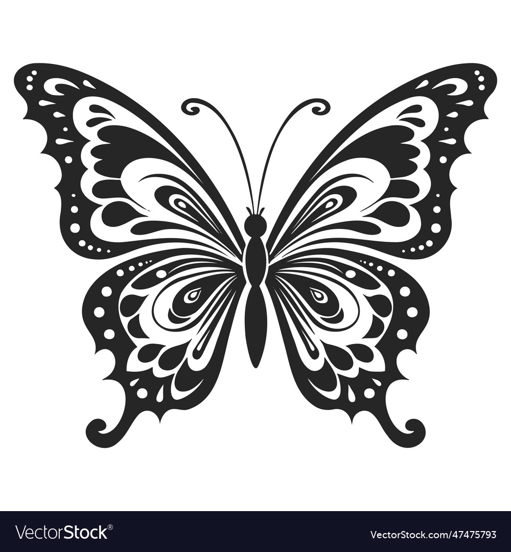 Butterfly icon isolated on white background eps Vector Image