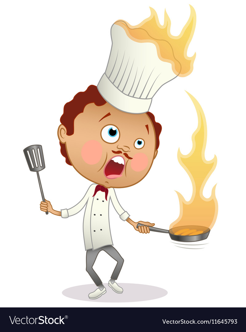 Kitchen Fire Cartoon