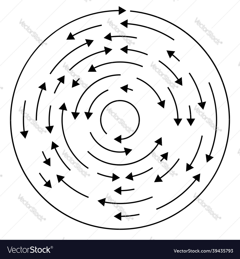 Circular circle arrows in reverse opposite vector image Circular circle arrows in reverse opposite
