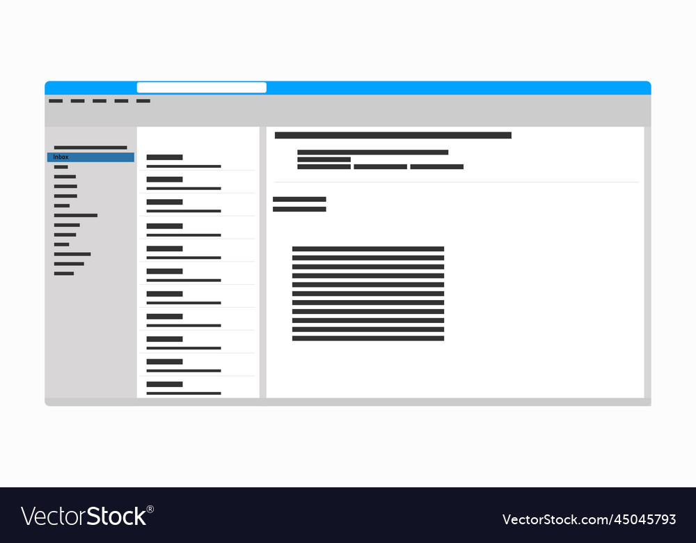 E-mail blank template internet mail frame vector image E-mail blank template internet mail frame