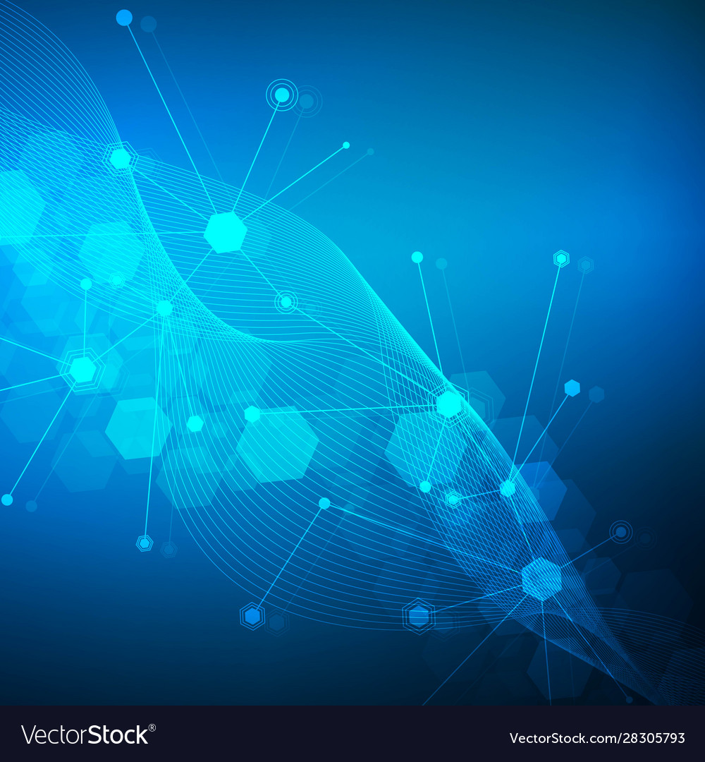 Geometric abstract background with connected line