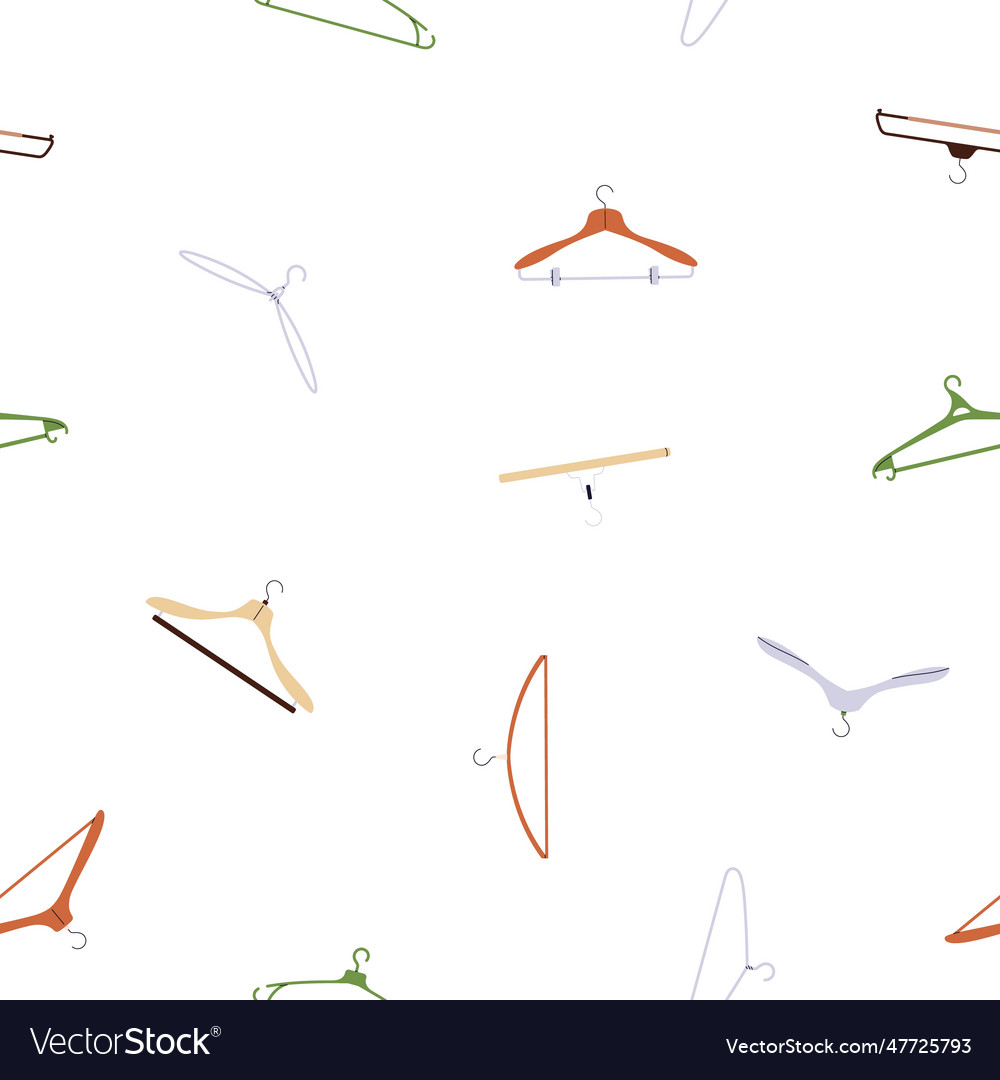 Hangers for clothes garment seamless pattern