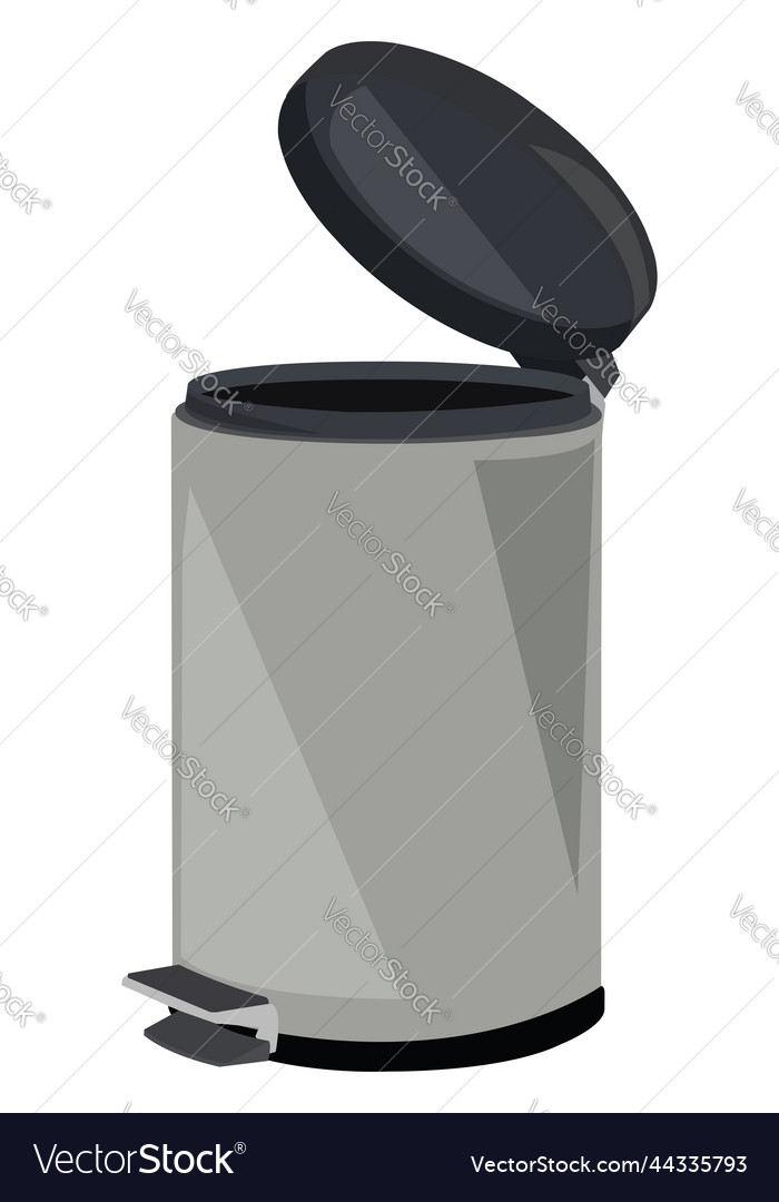 House trashbin on a white background Royalty Free Vector