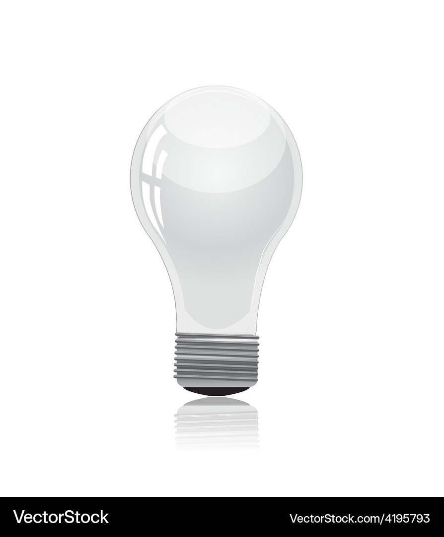 Light bulb isolated on white Royalty Free Vector Image