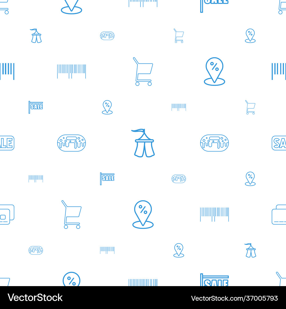 Sale icons pattern seamless white background Vector Image