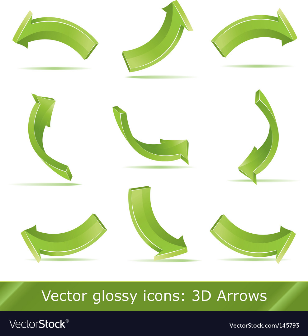 Shiny 3D Arrow Set