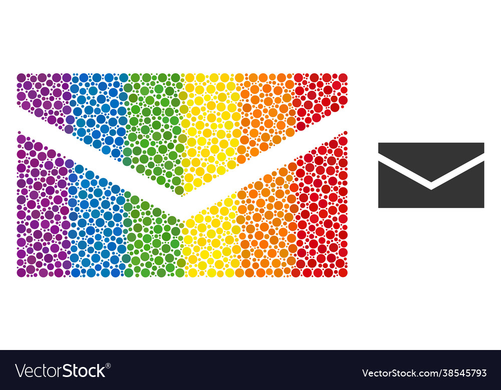 Spectrum mail mosaic icon circles