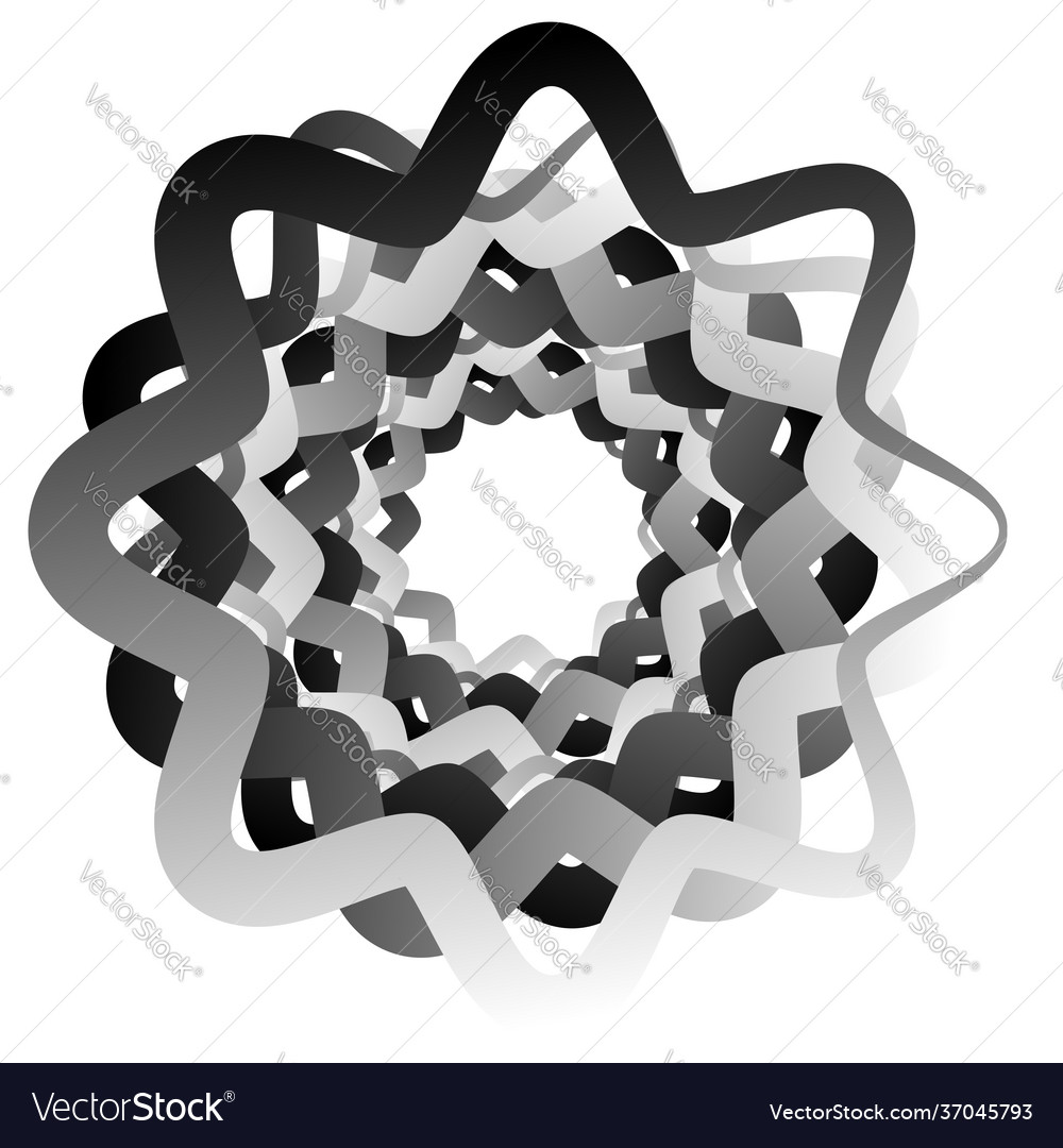 Squiggle squiggly Linien nach innen Kreisel gedreht Vector Image Squiggle squiggly Linien nach innen Kreisel gedreht