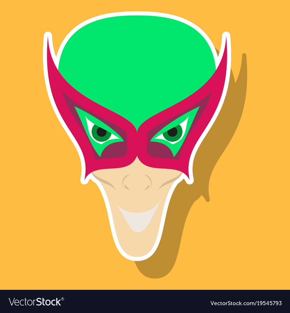 Superhero in action character icon
