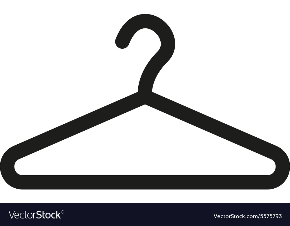 The Hanger Icon Coat Rack Symbol Flat Royalty Free Vector