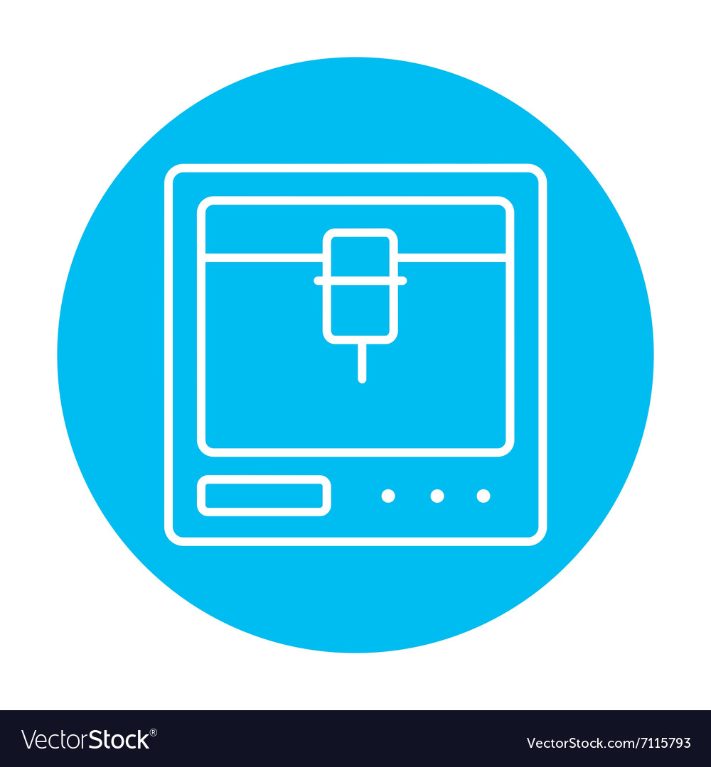 Tree d printing line icon