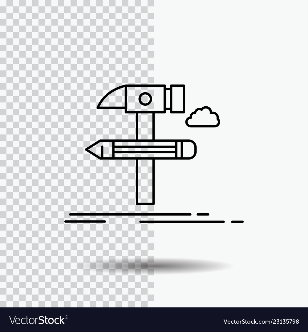 Build design develop tool tools line icon vector image Build design develop tool tools line icon