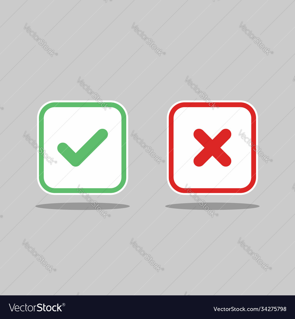 Check and wrong marks tick cross