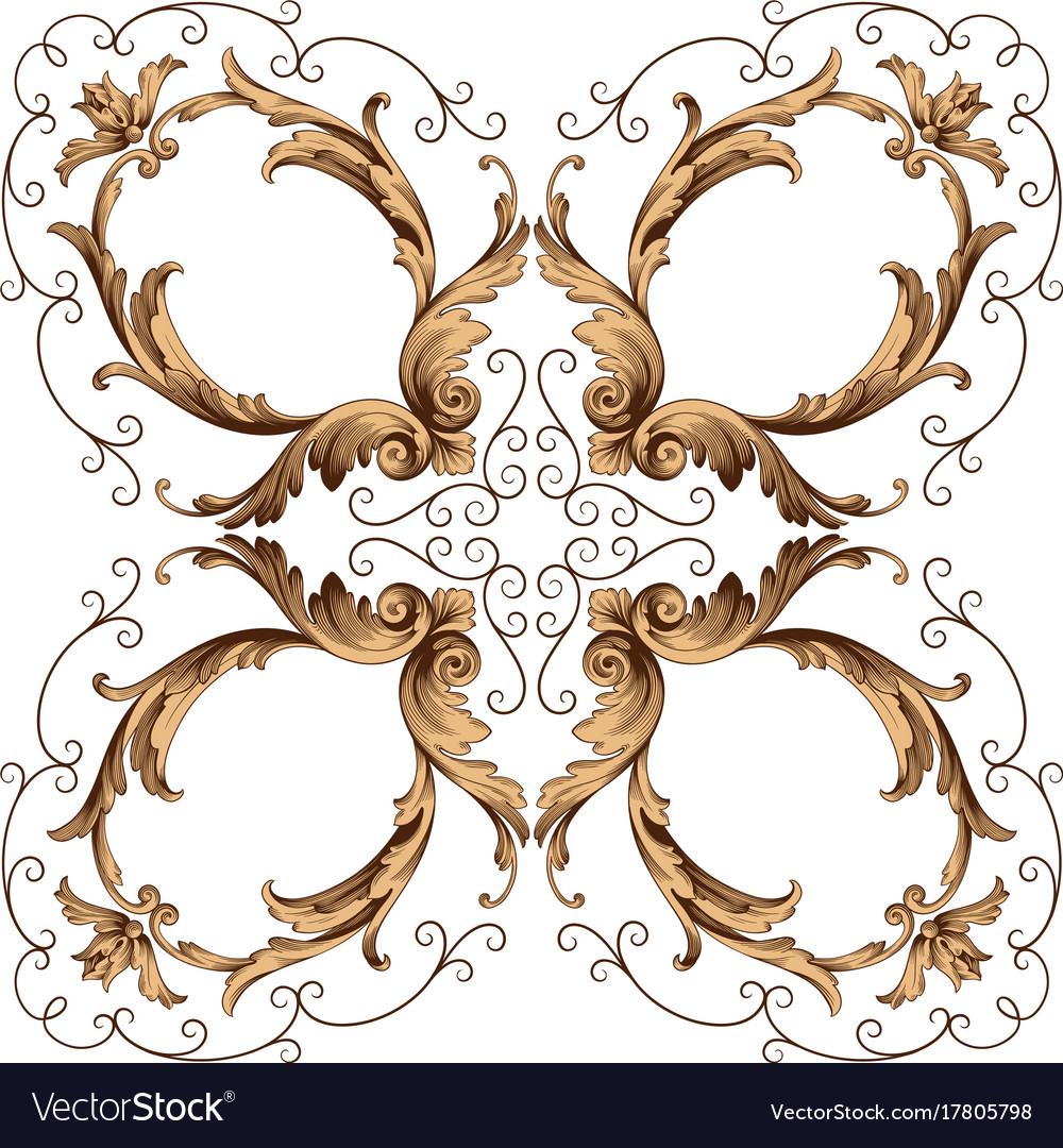 Classical baroque ornament