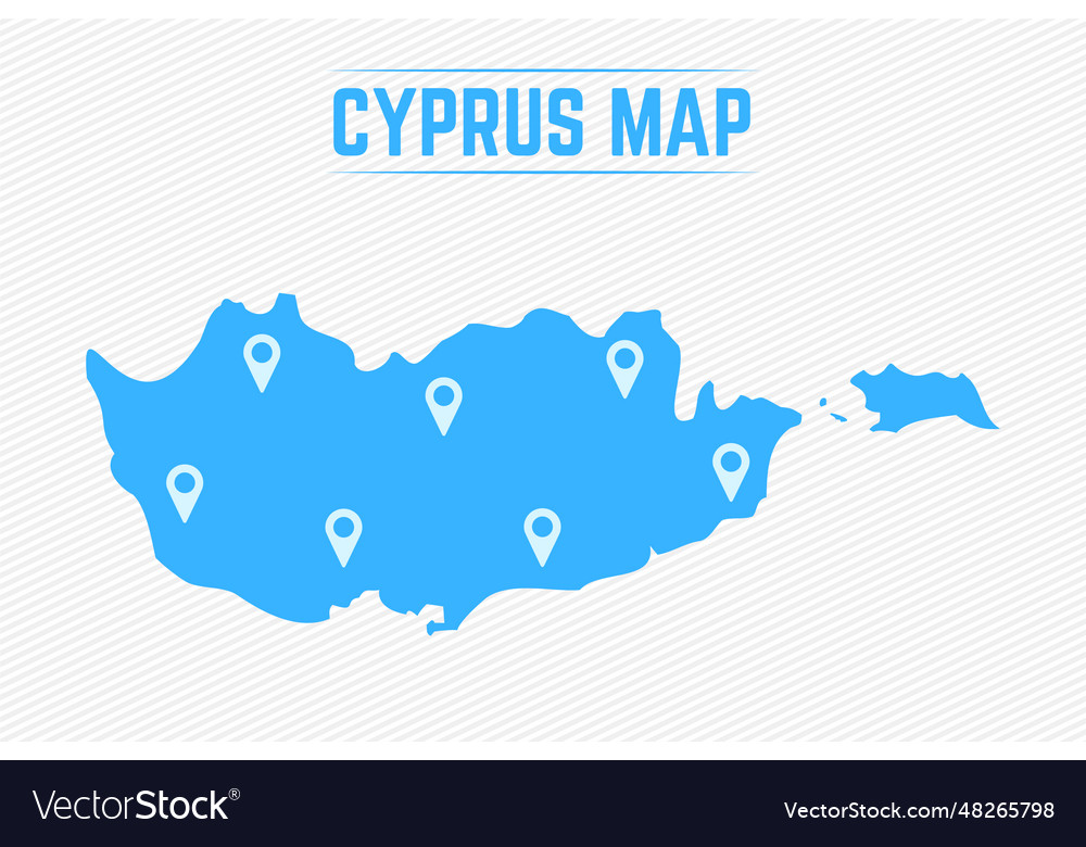 Cyprus simple map with icons