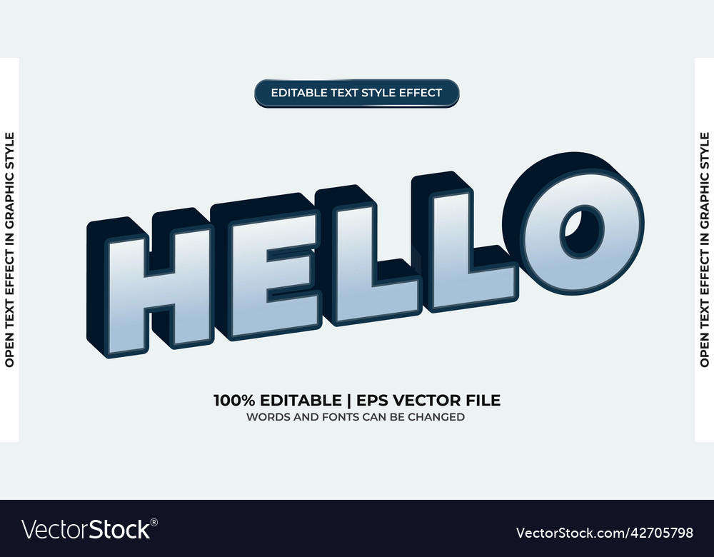 Hello editable text effect